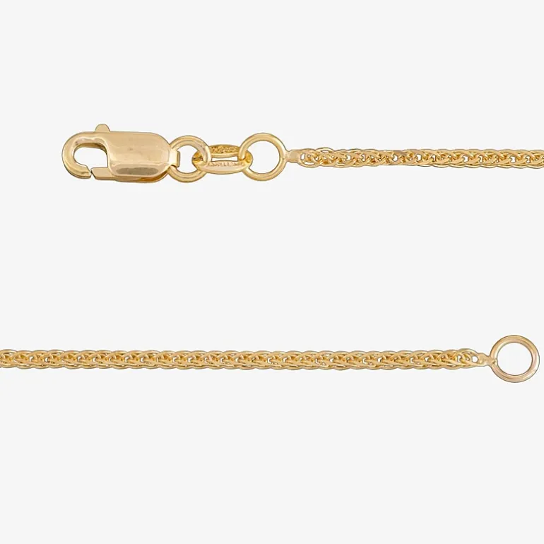 Made in Italy Womens 14K Gold 20 Inch Wheat Chain Necklace