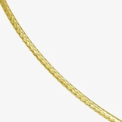 Made in Italy Womens 10K Gold 7.5 Inch Mesh Chain Bracelet