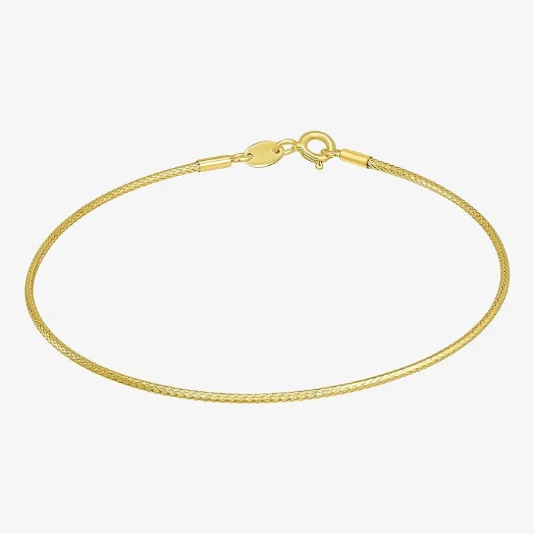Made in Italy Womens 10K Gold 7.5 Inch Mesh Chain Bracelet