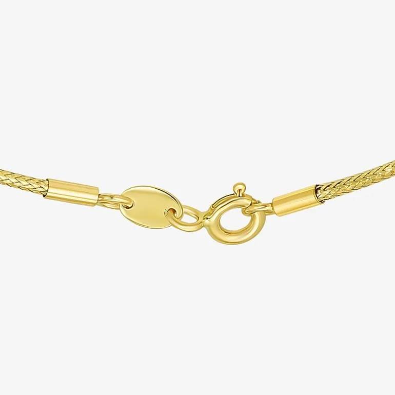 Made in Italy Womens 10K Gold 7.5 Inch Mesh Chain Bracelet