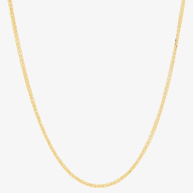 Made in Italy Womens 14K Gold 20 Inch Wheat Chain Necklace