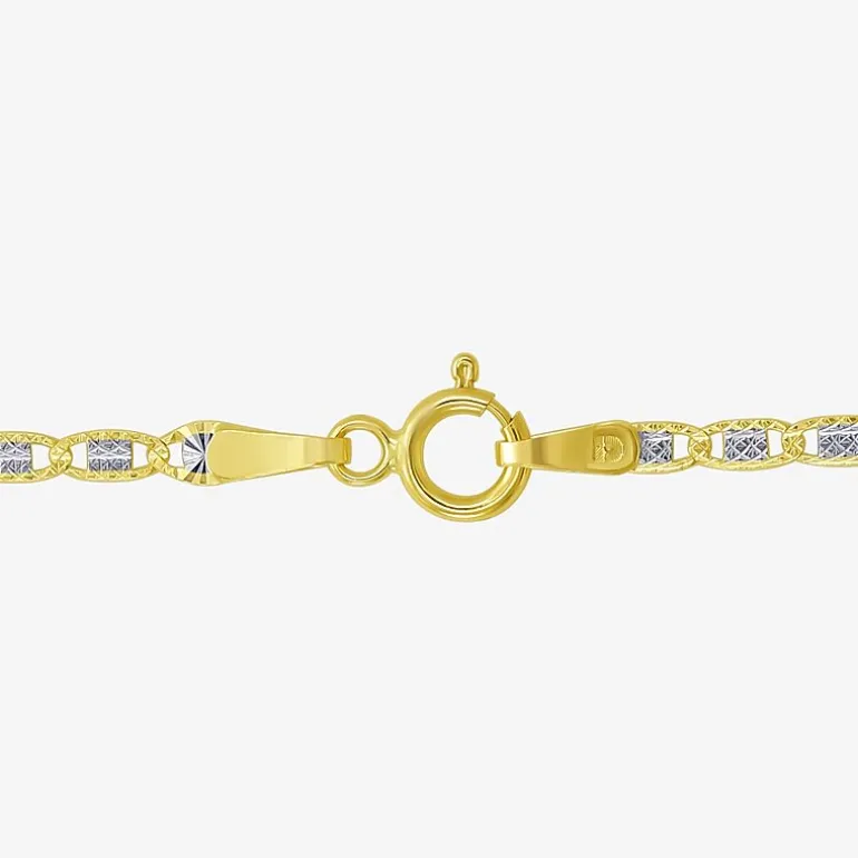 Made in Italy Womens 10K Gold 10 Inch Hollow Ankle Bracelet