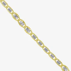 Made in Italy Womens 10K Gold 10 Inch Hollow Ankle Bracelet