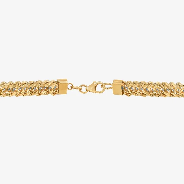 Made in Italy Womens 14K Gold 7.5 Inch Solid Rope Chain Bracelet