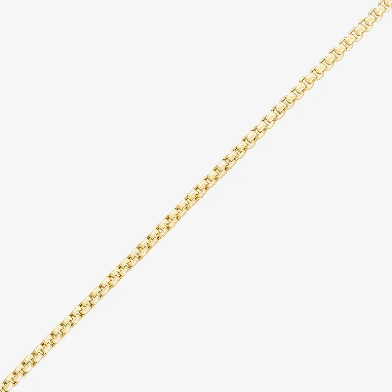 Made in Italy Womens 14K Gold 22 Inch Box Chain Necklace