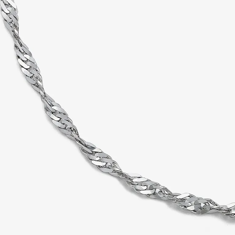 Made in Italy Womens 10K Gold 22 Inch Singapore Chain Necklace
