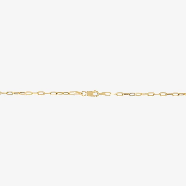Made in Italy Womens 10K Gold 18 Inch Paperclip Chain Necklace