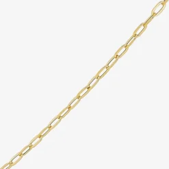 Made in Italy Womens 10K Gold 18 Inch Paperclip Chain Necklace