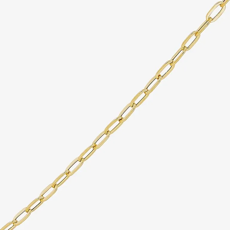Made in Italy Womens 10K Gold 18 Inch Paperclip Chain Necklace