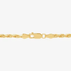 Made in Italy Womens 24K Gold Over Silver 24 Inch Rope Chain Necklace