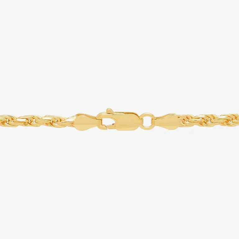 Made in Italy Womens 24K Gold Over Silver 24 Inch Rope Chain Necklace