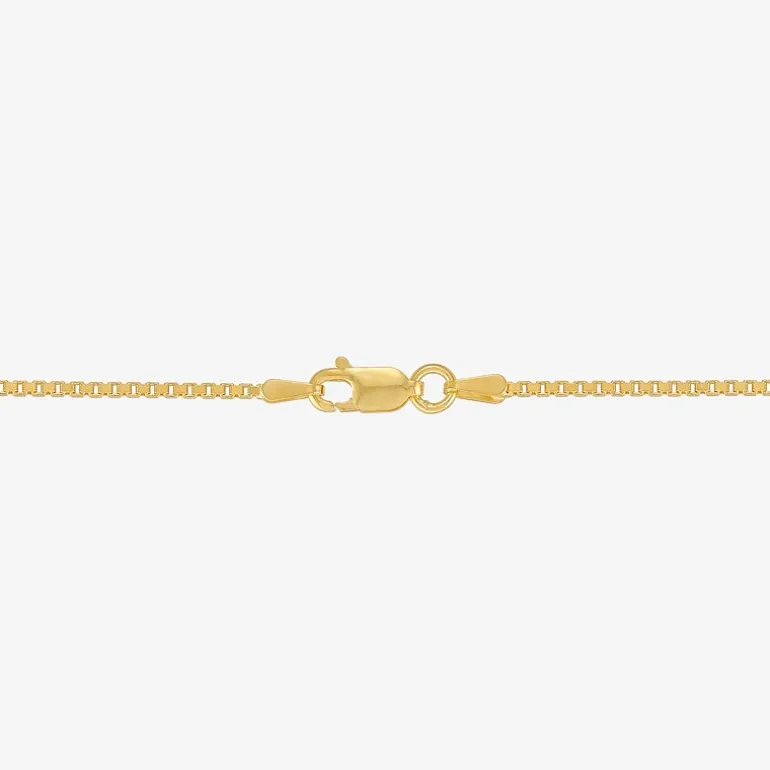 Made in Italy Womens 24K Gold Over Silver 18 Inch Box Chain Necklace