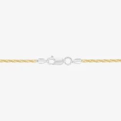 Made in Italy Womens 24K Gold Over Silver 18 Inch Chain Necklace