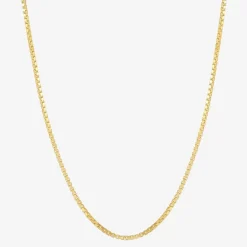 Made in Italy Womens 14K Gold Over Silver 24 Inch Box Chain Necklace