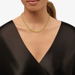 Made in Italy Womens 24K Gold Over Silver 18 Inch Rope Chain Necklace