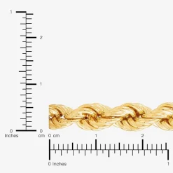 Made in Italy Womens 24K Gold Over Silver 18 Inch Rope Chain Necklace