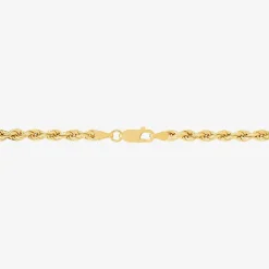 Made in Italy Womens 24K Gold Over Silver 18 Inch Rope Chain Necklace