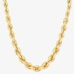 Made in Italy Womens 24K Gold Over Silver 18 Inch Rope Chain Necklace
