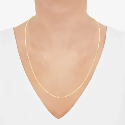 Made in Italy Womens 14K Gold Over Silver 24 Inch Snake Chain Necklace