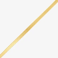 Made in Italy Womens 14K Gold Over Silver 22 Inch Herringbone Chain Necklace