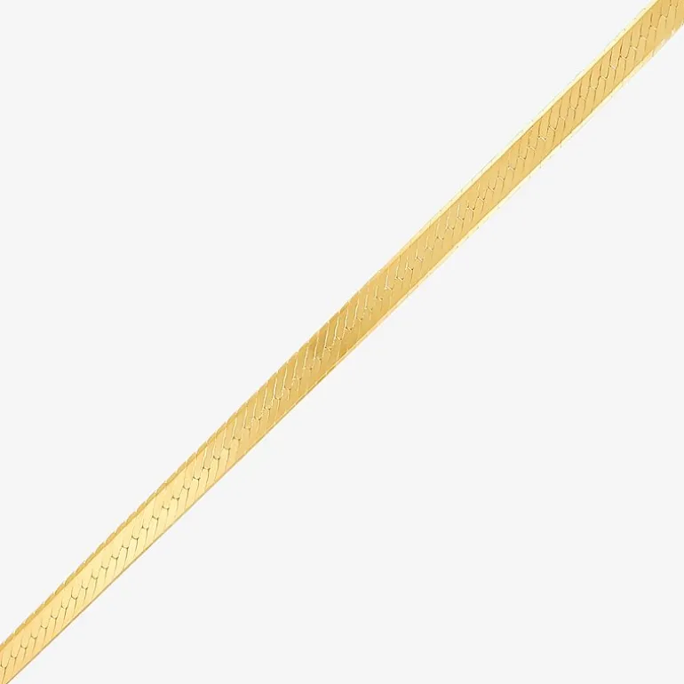 Made in Italy Womens 14K Gold Over Silver 22 Inch Herringbone Chain Necklace
