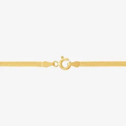Made in Italy Womens 14K Gold Over Silver 22 Inch Herringbone Chain Necklace