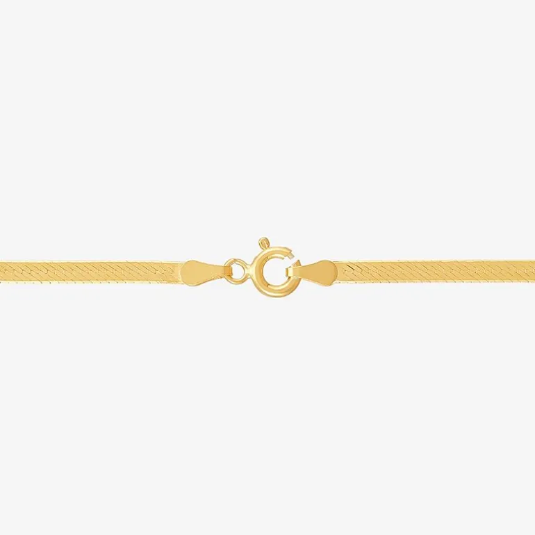 Made in Italy Womens 14K Gold Over Silver 22 Inch Herringbone Chain Necklace