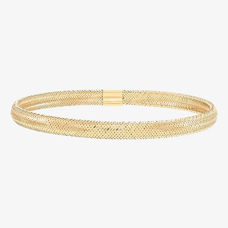 Made in Italy Womens 10K Gold Stretch Bracelet