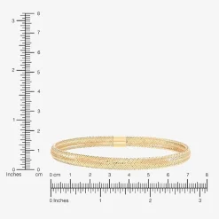 Made in Italy Womens 10K Gold Stretch Bracelet
