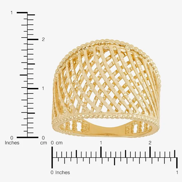 Made in Italy Womens 20.5MM 14K Gold Band