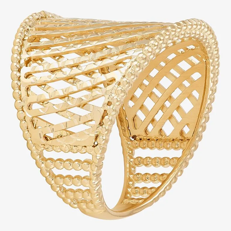 Made in Italy Womens 20.5MM 14K Gold Band