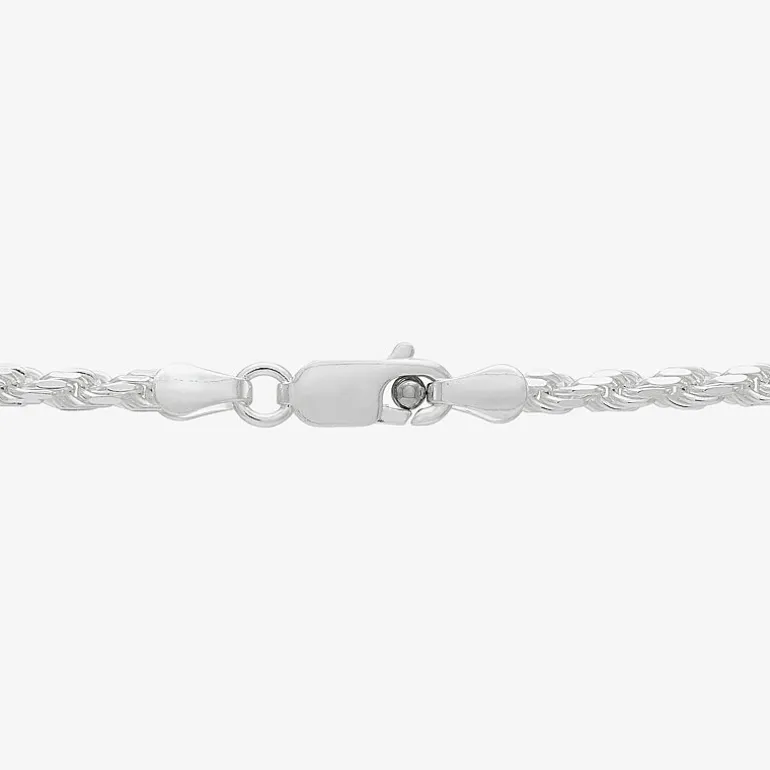 Made in Italy Womens Sterling Silver 20 Inch Rope Chain Necklace