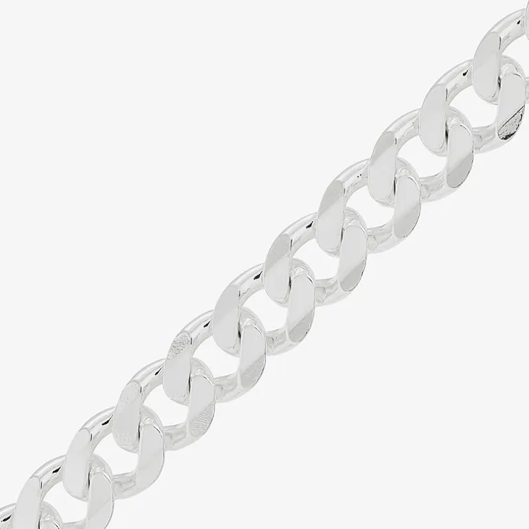Made in Italy Womens Sterling Silver 22 Inch Curb Chain Necklace