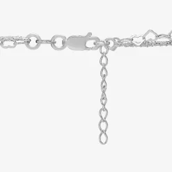 Made in Italy Womens Sterling Silver 10 Inch Solid Link Ankle Bracelet