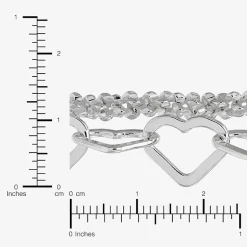 Made in Italy Womens Sterling Silver 10 Inch Solid Link Ankle Bracelet