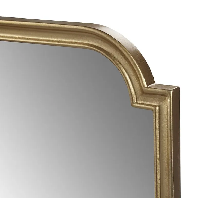 Madison Park 38 Adelaide Gold Scalloped Wood Wall Mount Rectangular Wall Mirror