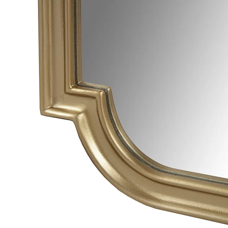 Madison Park 38 Adelaide Gold Scalloped Wood Wall Mount Rectangular Wall Mirror