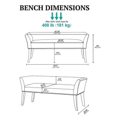 Madison Park Antonio Upholstered Bench
