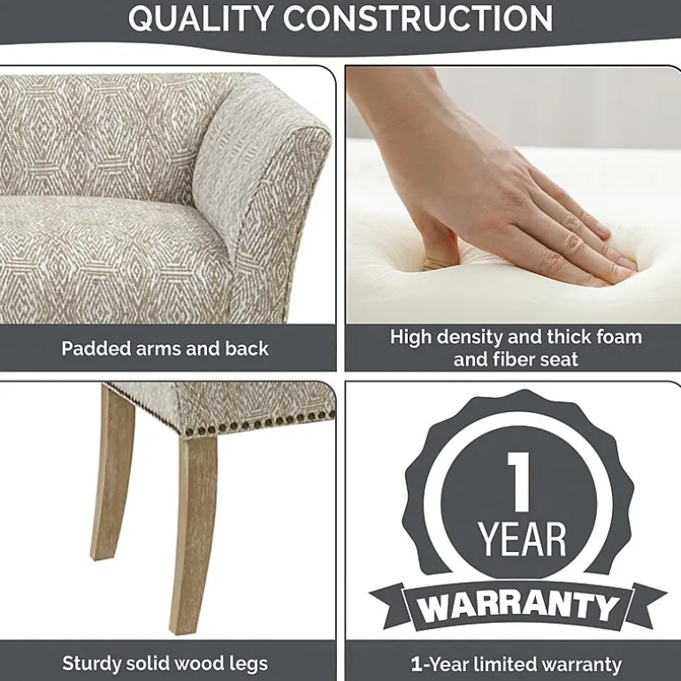 Madison Park Antonio Upholstered Bench