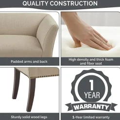Madison Park Antonio Upholstered Bench