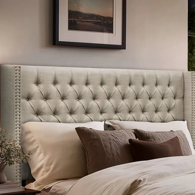 Madison Park Baldwin Queen Upholstered Tufted Headboard