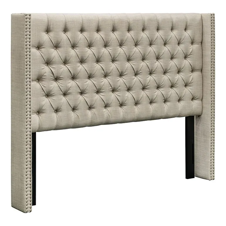 Madison Park Baldwin Queen Upholstered Tufted Headboard