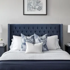 Madison Park Baldwin Queen Upholstered Tufted Headboard