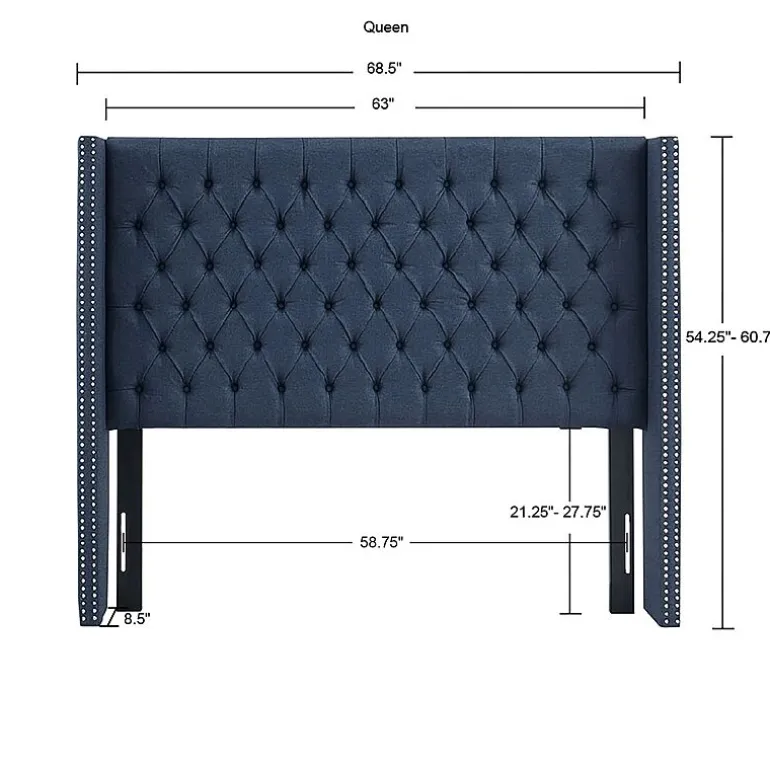 Madison Park Baldwin Queen Upholstered Tufted Headboard