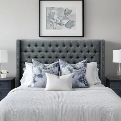 Madison Park Baldwin Queen Upholstered Tufted Headboard