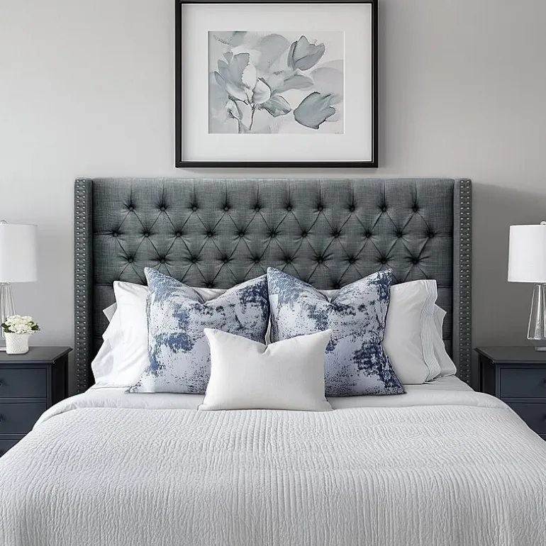 Madison Park Baldwin Queen Upholstered Tufted Headboard