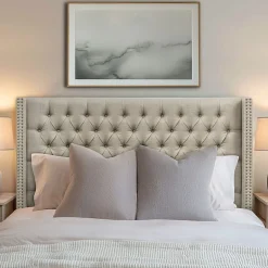 Madison Park Baldwin Queen Upholstered Tufted Headboard