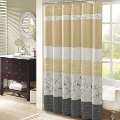 Madison Park Belle Embroidered Shower Curtain