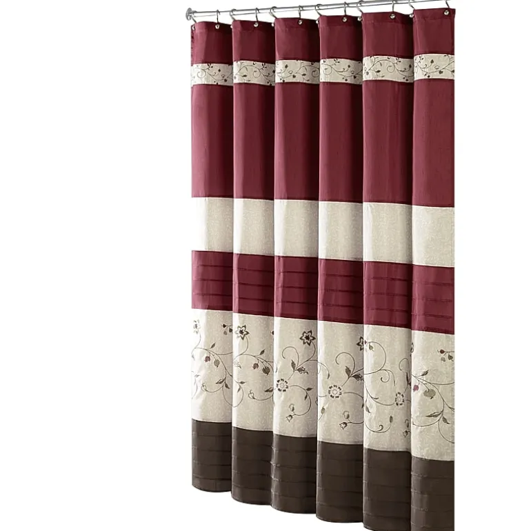 Madison Park Belle Embroidered Shower Curtain