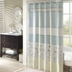 Madison Park Belle Embroidered Shower Curtain